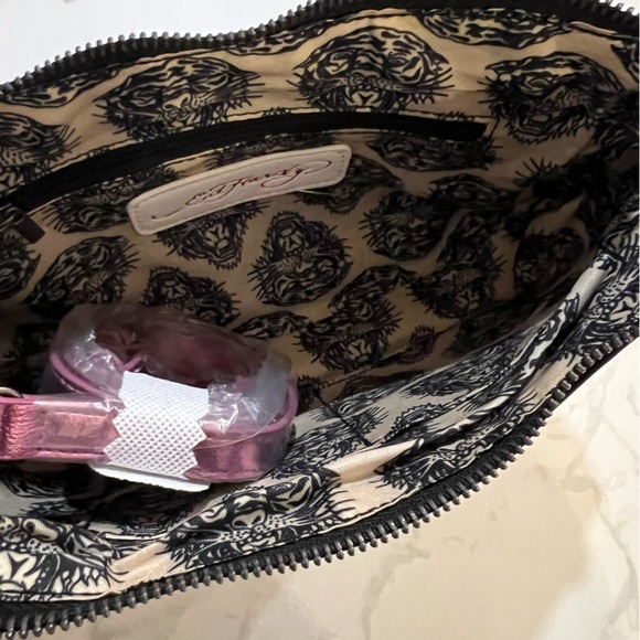 NEW! Authentic Ed Hardy Skull & Roses Convertible Crossbody & Shoulder Bag - Picture 9 of 12